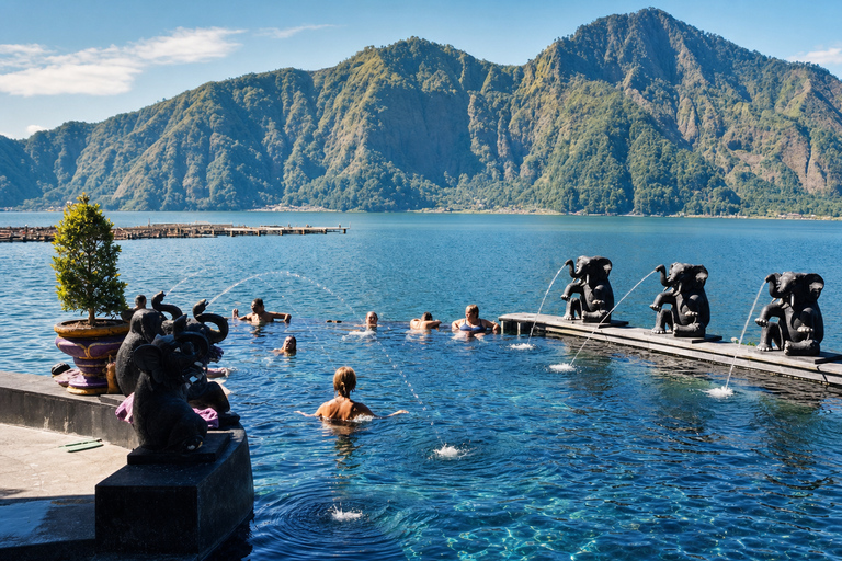 Bali: Mount Batur Shared Sunrise Jeep & Natural Hot Springs Sunrise Jeep Tour & Hot Spring with Round Transfers