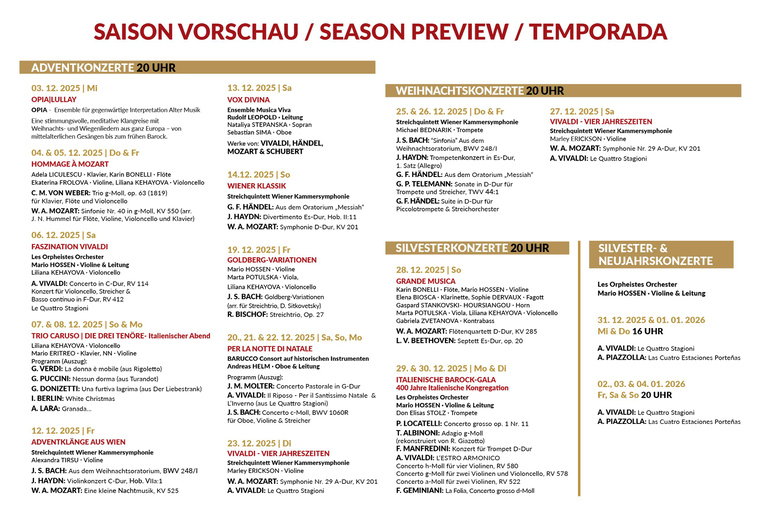 Vienna: Advent, Christmas and New Year's Concerts Category 4 - Restricted View