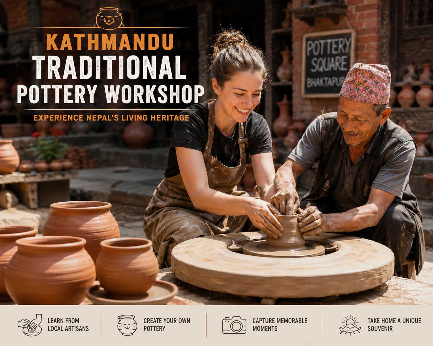 Kathmandu: Traditioneller Töpfer-Workshop