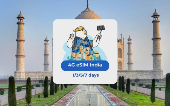 Indien: eSIM Mobile Datenplan - 1/3/5/7 Tage