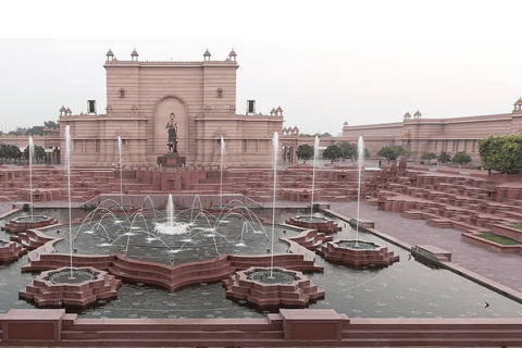Delhi: Akshardham Temple Tour with Light & Water Show Akshardham Water & Light Show with Car+Guide.