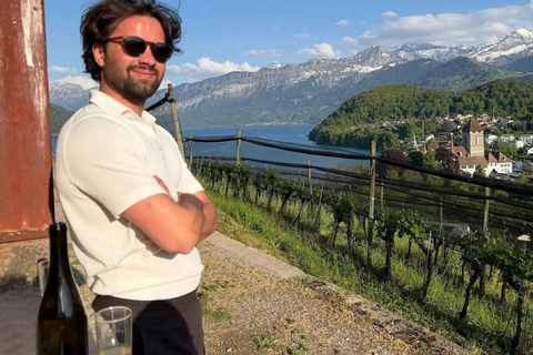 Interlaken: Wine & Cheese Tasting at Spiez Castle Vineyards
