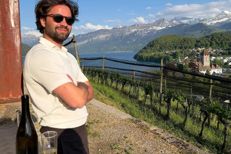 Interlaken: Wine & Cheese Tasting at Spiez Castle Vineyards