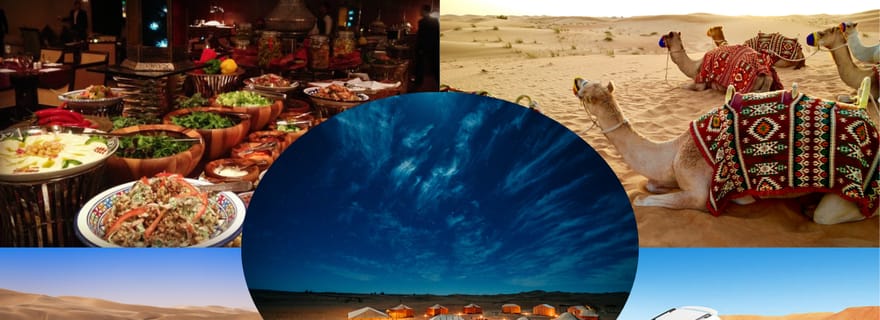 Aventure de nuit dans le désert de Doha BBQ, nourriture et séjour en camp