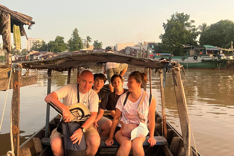 Flytande marknad, blomsterby Autentisk Mekong Delta-resa