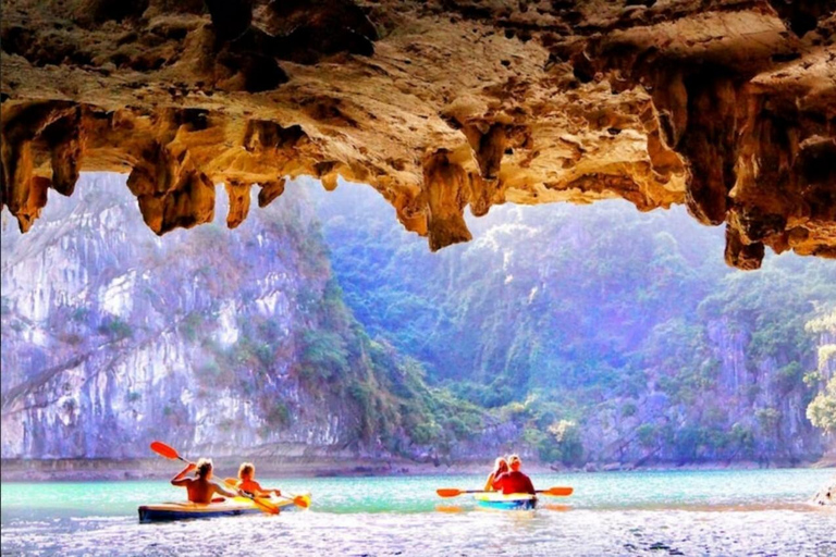 Ha Long Bay Luxury Day Cruise: Caves, Island & Sunset Escape Private Tour Guide & Shared Car Transfer & Shared Cruise