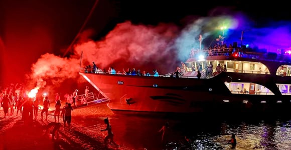 Nidri: White Boat Party with DJ, Fireworks, and Drink