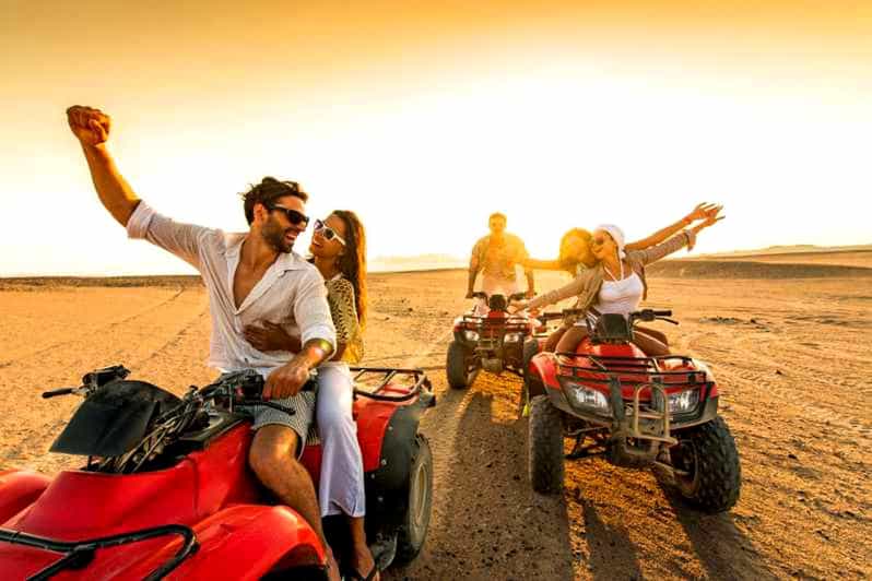 Randonnée en quad dans le désert d'Agafay avec déjeuner, balade à dos de chameau et piscine - quad