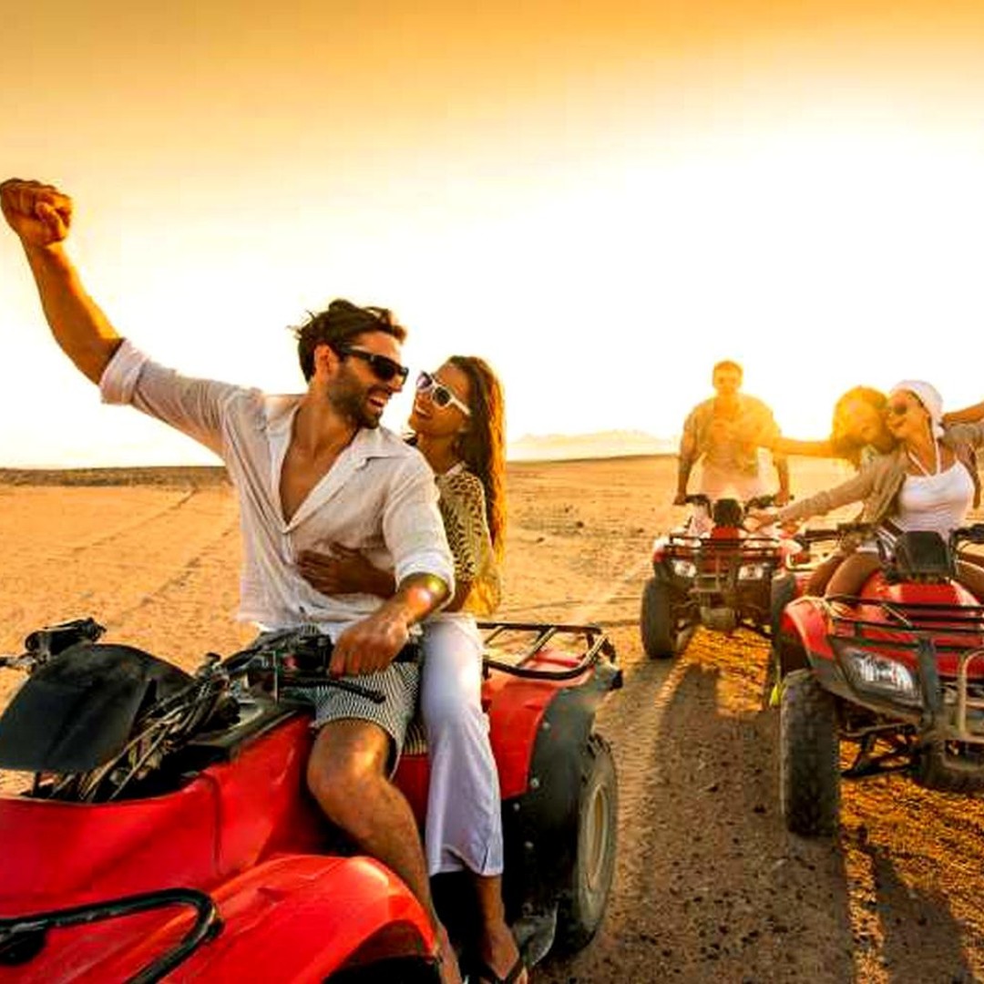 Randonnée en quad dans le désert d'Agafay avec déjeuner, balade à dos de chameau et piscine - quad