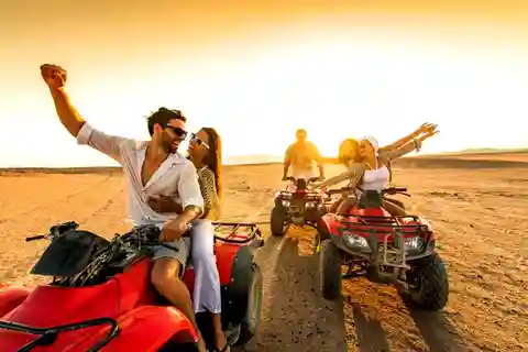 Quad biking in Agafay Desert with lunch & Camel Ride & pool