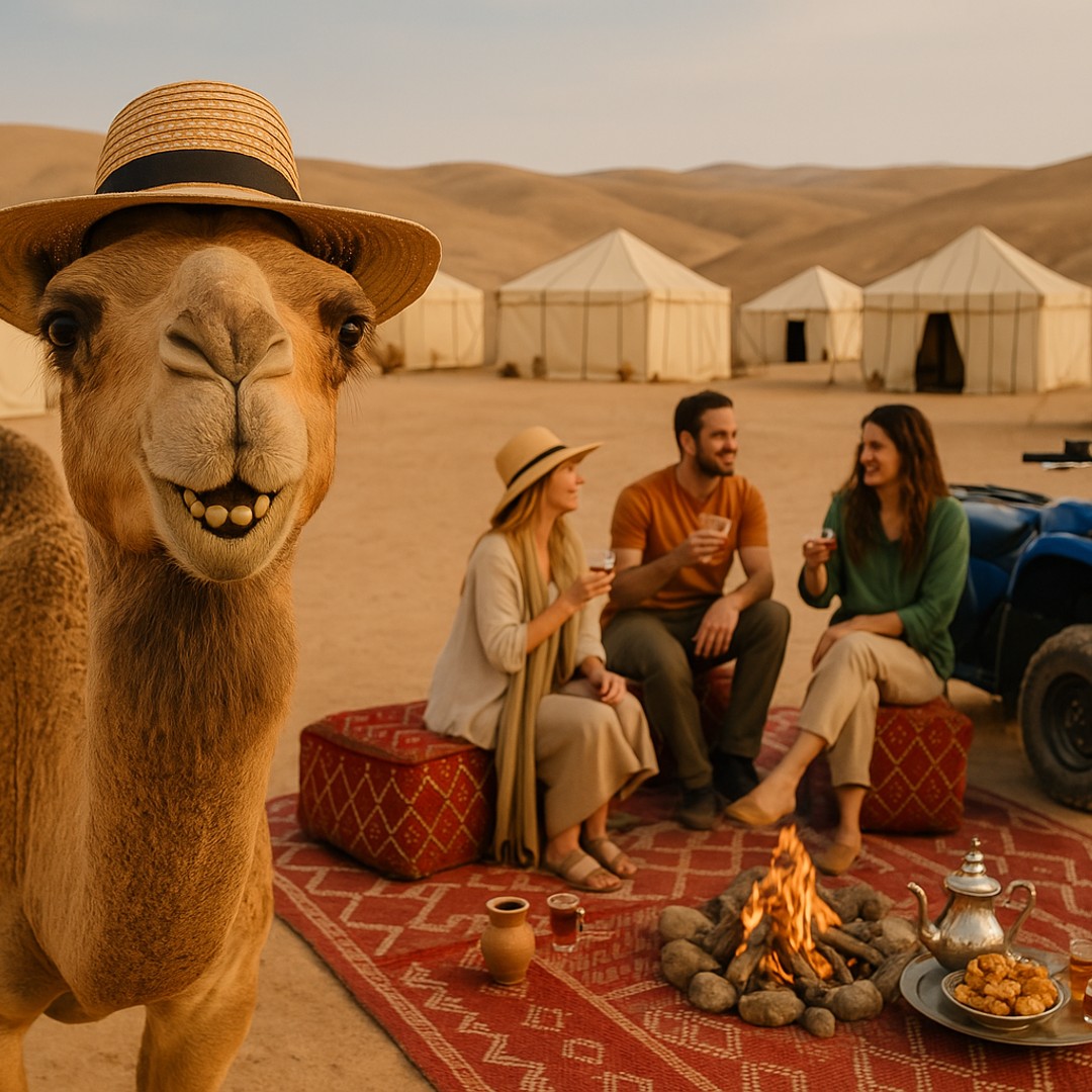 Marrakech : forfait désert d'Agafay, chameau, coucher de soleil et dîner-spectacle - dromadaire