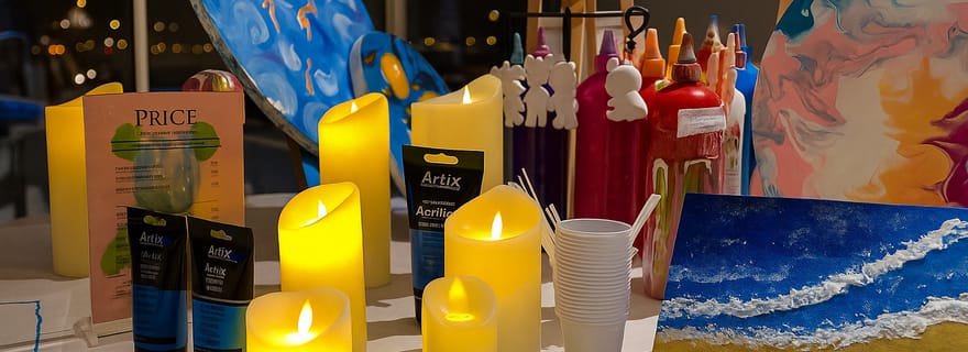 Alicante : atelier de peinture artistique avec option bougies