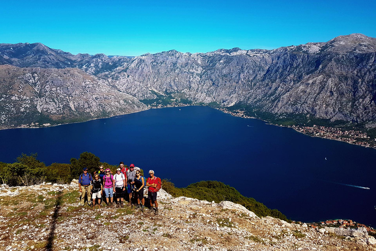 Hiking Vrmac peninsula with panoramic view on Kotor bay