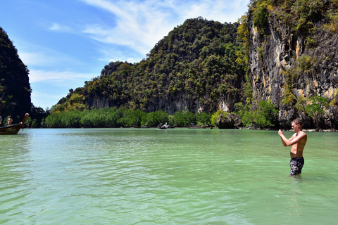 Krabi: Odisseia pelas ilhas Hong e Paraíso em lancha rápidaPasseio turístico