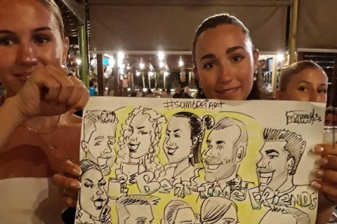 Experiencia de caricatura en vivo en Punta Cana