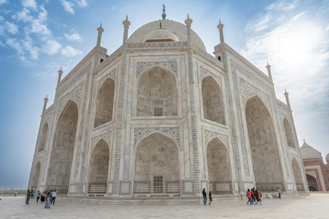 From Delhi: Taj Mahal Sunrise - Agra Fort Tour with Entrance Transportation with Guide