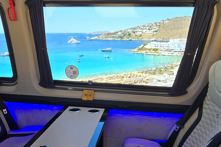 Mykonos Private VIP minibus transfer up to 11 passengers