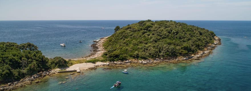 Rovinj : Excursion en hors-bord dans le fjord de Lim et les îles de Rovinj