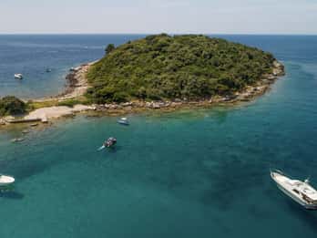 Rovinj ou Vrsar : Excursion en bateau rapide dans le fjord de Lim et les îles de Rovinj
