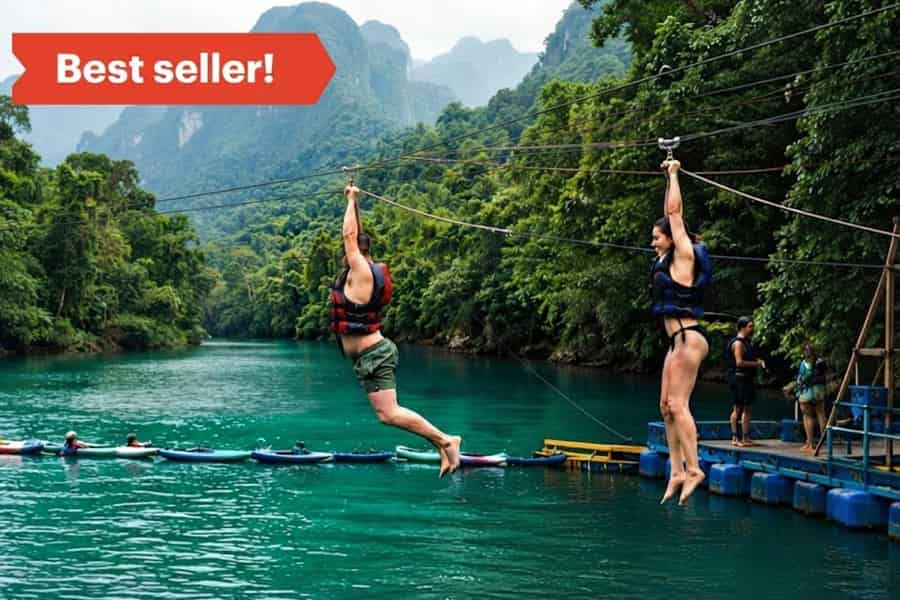 Phong Nha: Paradies-Höhle & Dunkle Höhle mit Zipline & Schlammbad. Foto: GetYourGuide Phong Nha: Paradies-Höhle & Dunkle Höhle mit Zipline & Schlammbad. Foto: GetYourGuide