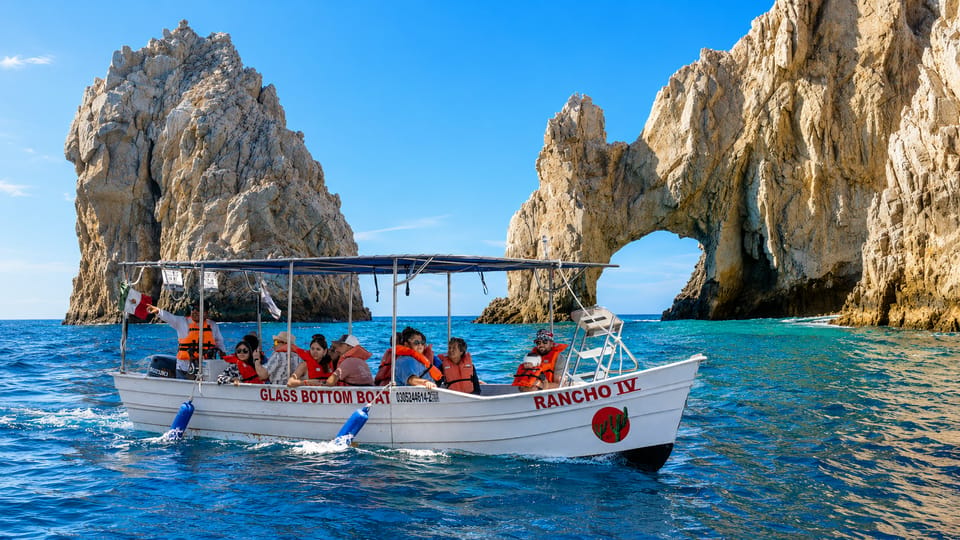 Glass-Bottom Boat Sightseeing Tour to the Arch and Playa del Amor