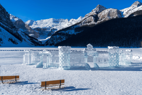 Patinage à Lake Louise et marche sur glace à Johnston CanyonLac Louise et canyon de Johnston