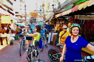 Fahrradtour durch Bangkoks Chinatown: Alltagsleben, Essen & versteckte Gassen