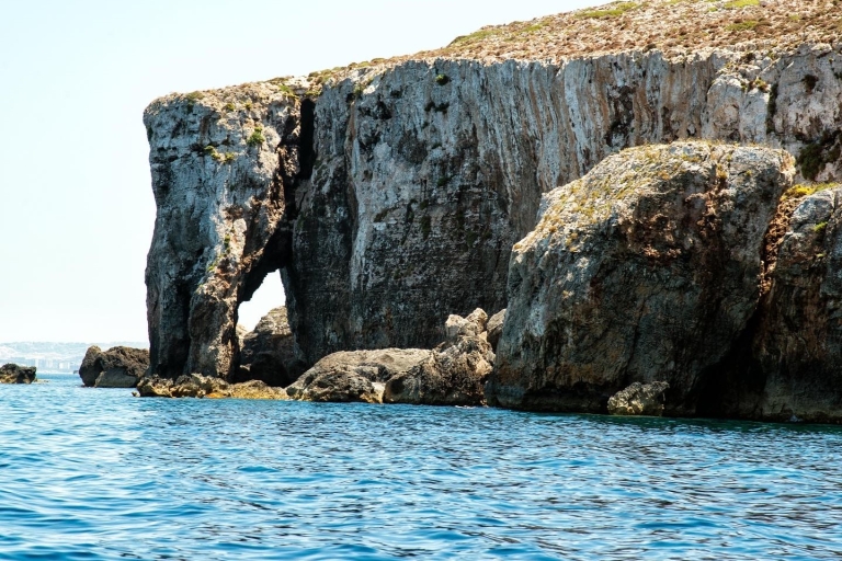 From Gozo:Around Comino, Blue Lagoon, Crystal Lagoon & Caves Around Comino, Blue Lagoon, Crystal Lagoon & Caves