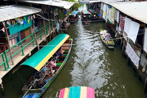 3 timmars privat tur Bangkok flytande marknad med platt båt