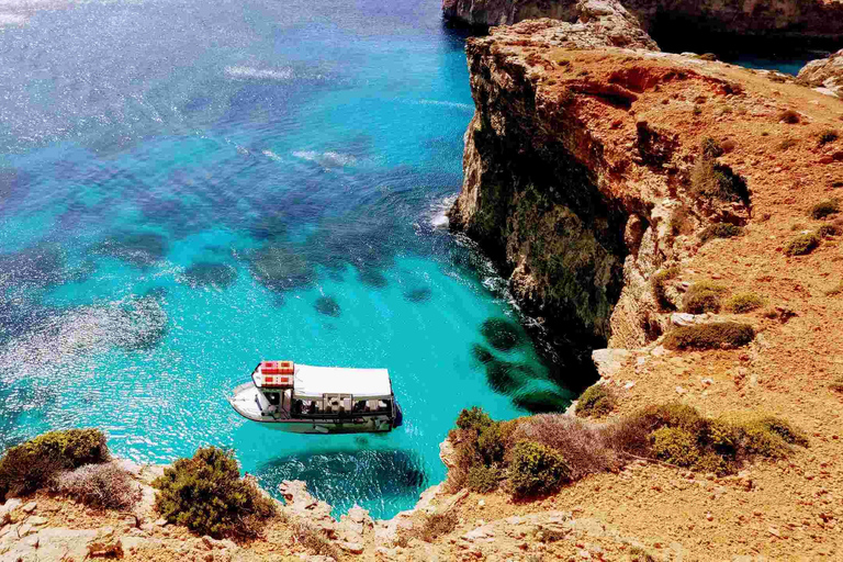 Malta: Tur och retur färja till Comino Blue Lagoon med/Gozo-alternativFrån Marfa: Marfa-Comino Blå lagunen-Marfa