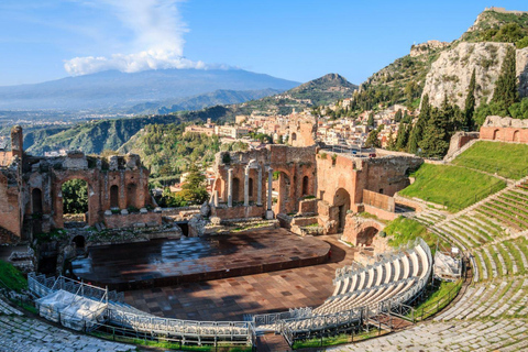 Von Cefalù: Tagestour zum Ätna und nach Taormina