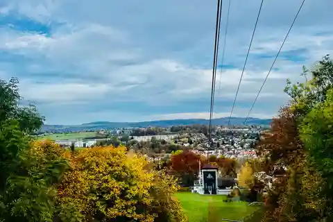 Teleférico de Zúrich paisaje panorámico lago de Zúrich comodidad