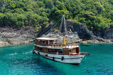 Phuket: Entfliehe den Menschenmassen auf einem entspannten Boot (Schnorcheln)