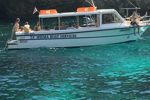 Comino : excursions en bateau privé, arrêts baignade et visites des grottes