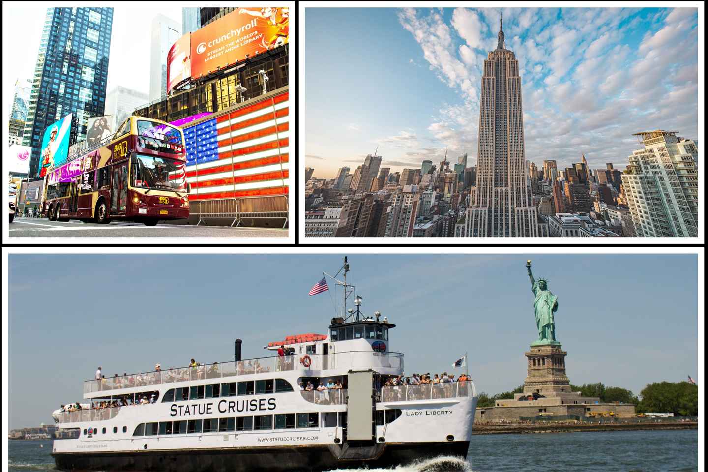 NY: Statue of Liberty, Empire State, and Hop-on Hop-off Tour - Empire State, Statue of Liberty, Hop-on Hop-off & Night Tour