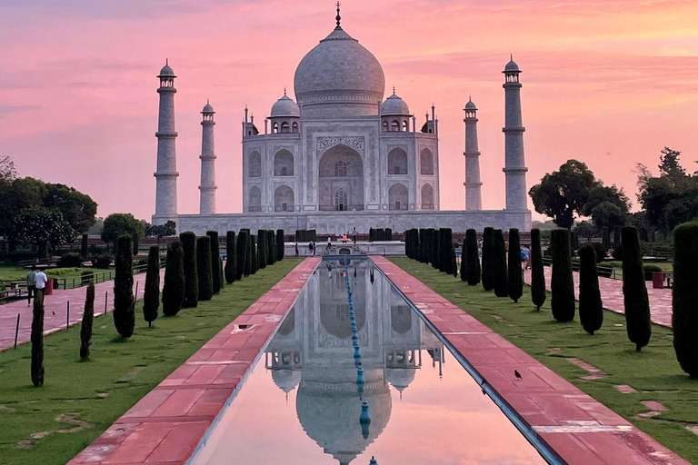 Ab Delhi: Taj Mahal Sonnenaufgang Private Tour mit Buffet Mittagessen