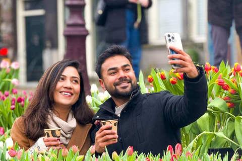 Amsterdam : Premium Tulip Boat Canal TourVisite des tulipes depuis la Maison d&#039;Anne Frank