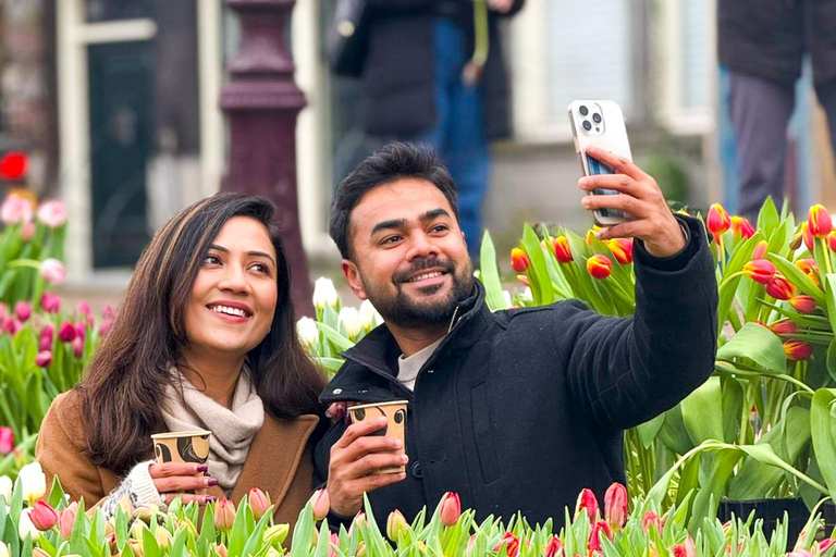 Amsterdam : Premium Tulip Boat Canal TourVisite des tulipes depuis la Maison d&#039;Anne Frank