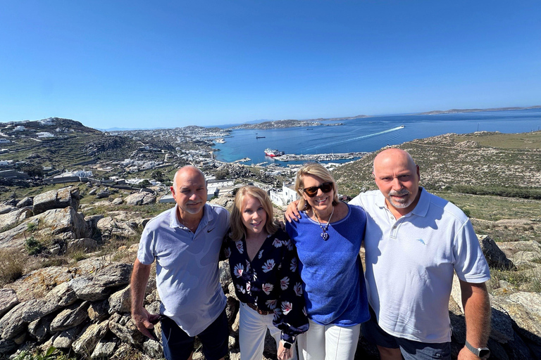 Visite de 4 heures à Mykonos en espagnol4 heures de visite de Mykonos en anglais