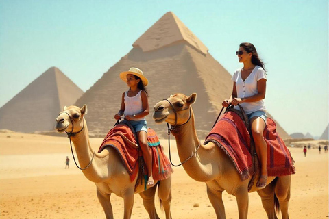 Hurghada: Giza Pyramids Day Trip with Nile Boat Tour Option Tour with Nile Boat Cruise