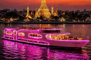 Bangkok: Flussfahrt mit Abendessen auf der Wonderful Pearl und Live-Musik