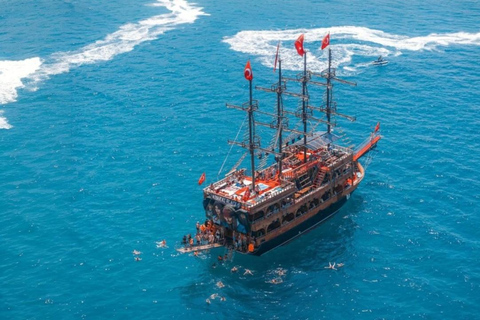 Alanya: Pirate Boat Tour w/Lunch, Soft Drinks and Transfer Pirate Boat Tour w/Lunch, Soft Drinks and Without Transfer