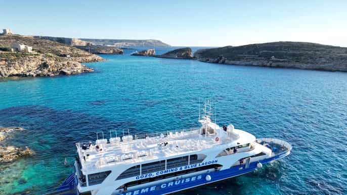 Bugibba: Comino e Laguna Blu con grotte marine e Crystal Lagoon