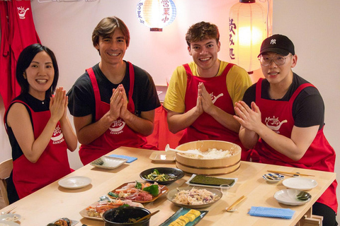 Tokyo : Cours de cuisine de type Izakaya avec dégustation de saké