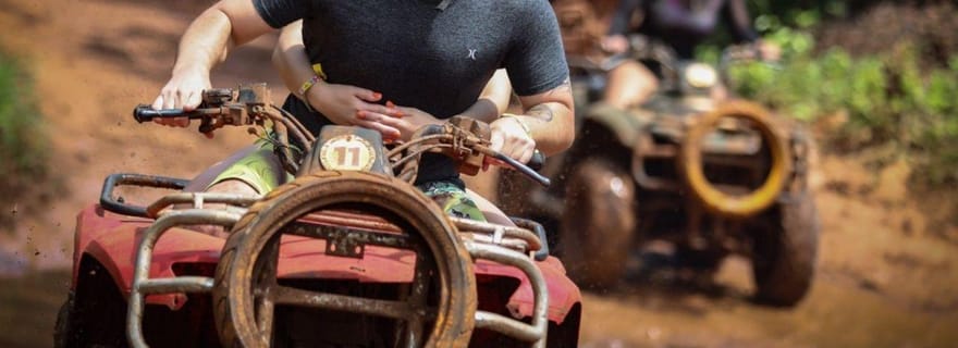 Cancun : Aventure en quad, tyrolienne et baignade dans un cénote