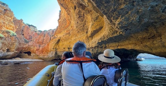 Portimão: Private Rib Boat Tour to Benagil Caves up to 12p