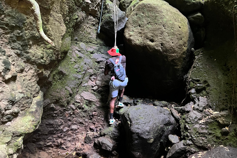 St Kitts: Bloody Point River Hike Petroglyphs+Bat Cave
