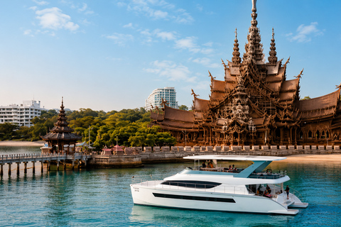 Pattaya: Full Day Luxury Yacht cruise with premium lunch set Full Day Yacht Cruise (No Hotel Pick-up Service)