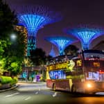 Singapore: tour notturno in Big Bus con guida dal vivo