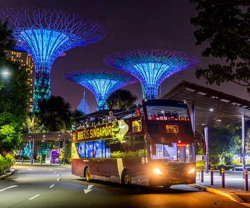 Singapore: Big Bus Night Tour by Open-Top Bus & Live Guide